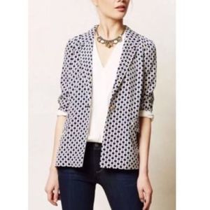 Cartonnier blue white print lightweight blazer